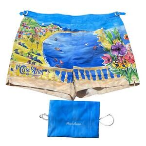 NWT Ralph Lauren Purple Label Shorts Men XXL Multi Resort Trunks Limited Edition